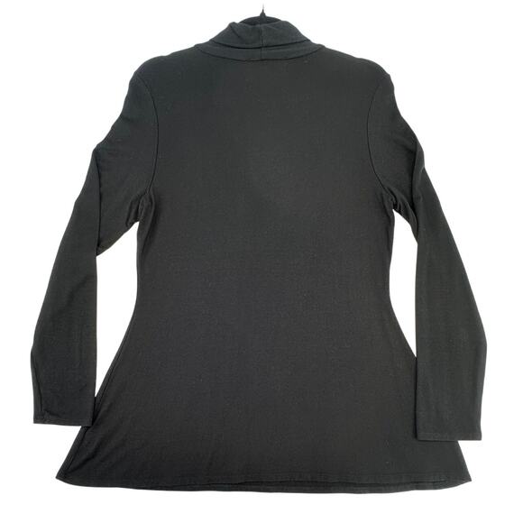 Boston Proper Black Ruched Long sleeve Turtleneck L - Picture 4 of 10